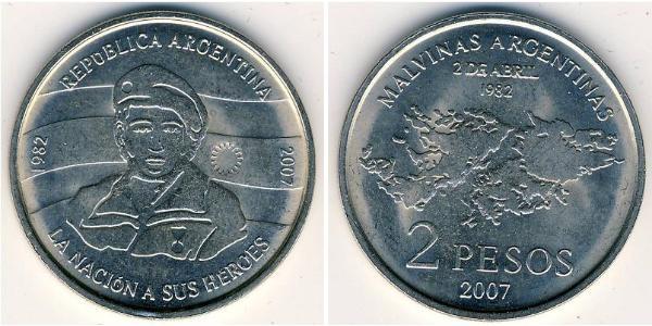 2 Peso 阿根廷 銅/镍 