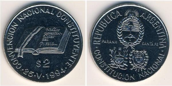 2 Peso 阿根廷 銅/镍 
