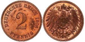 2 Pfennig Alemania Bronce 