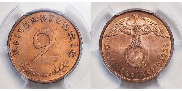 2 Pfennig Deutsches Reich (1933-1945) Bronze 