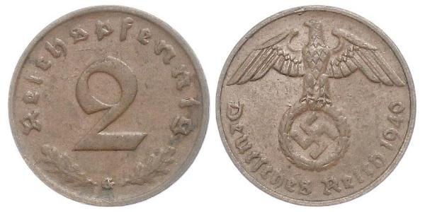 2 Pfennig Deutsches Reich (1933-1945) Bronze 