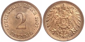 2 Pfennig Germany Bronze 