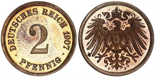 2 Pfennig Germany Bronze 