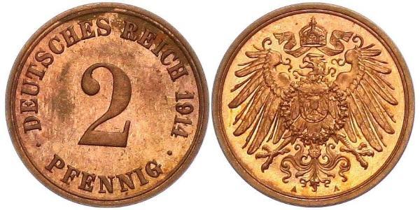 2 Pfennig Germany Bronze 