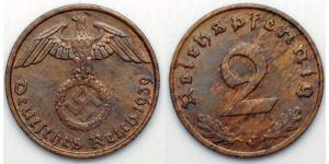 2 Pfennig Troisième Reich (1933-1945) Bronze 