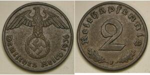 2 Pfennig Troisième Reich (1933-1945) Bronze 