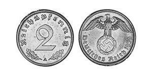 2 Pfennig Germania nazista (1933-1945) Bronzo 