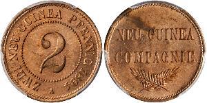 2 Pfennig Nueva Guinea / Imperio alemán (1871-1918) Cobre 