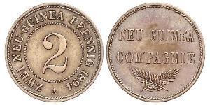 2 Pfennig Nueva Guinea / Imperio alemán (1871-1918) Cobre 