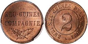 2 Pfennig Nueva Guinea / Imperio alemán (1871-1918) Cobre 