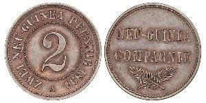 2 Pfennig Nueva Guinea / Imperio alemán (1871-1918) Cobre 