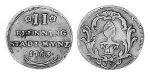 2 Pfennig Imperial City of Augsburg (1276 - 1803) Copper 