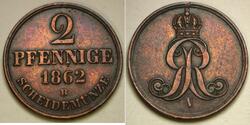 2 Pfennig States of Germany Copper 