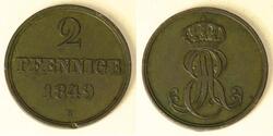 2 Pfennig States of Germany Copper 