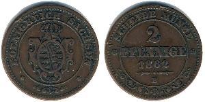 2 Pfennig States of Germany Copper 