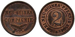 2 Pfennig Empire allemand (1871-1918) / Nouvelle-Guinée Cuivre 