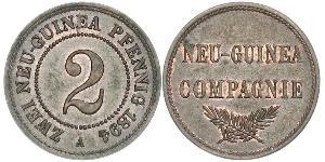 2 Pfennig Empire allemand (1871-1918) / Nouvelle-Guinée Cuivre 