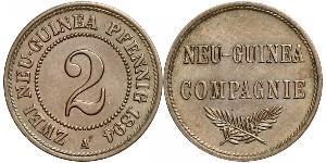 2 Pfennig Empire allemand (1871-1918) / Nouvelle-Guinée Cuivre 