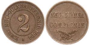 2 Pfennig Empire allemand (1871-1918) / Nouvelle-Guinée Cuivre 