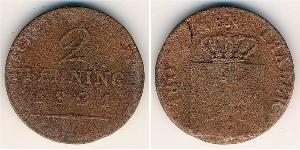 2 Pfennig Royaume de Prusse (1701-1918) Cuivre Frédéric-Guillaume IV de Prusse (1795 - 1861)