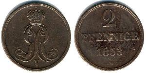 2 Pfennig States of Germany Cuivre 