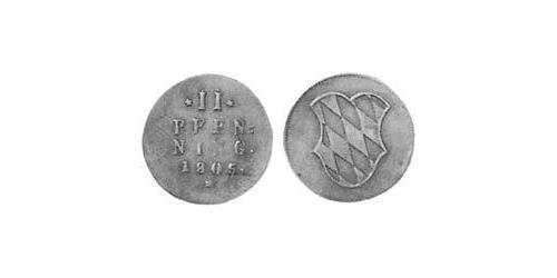 2 Pfennig Électorat de Bavière (1623 - 1806) Cuivre 