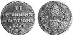 2 Pfennig Augsburg (1276 - 1803) Kupfer 