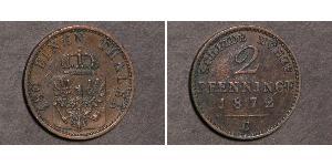 2 Pfennig Königreich Preußen (1701-1918) Kupfer Friedrich Wilhelm IV. (1795 - 1861)