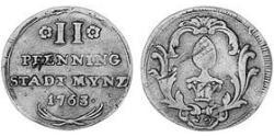 2 Pfennig Augusta (Germania) (1276 - 1803) Rame 