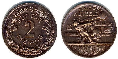 2 Pfennig Alemania  