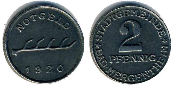 2 Pfennig 德国  