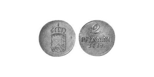 2 Pfennig 巴伐利亞王國 (1806 - 1918) 銅 