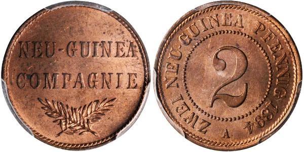 2 Pfennig 德意志帝國 (1871 - 1918) / New Guinea 銅 