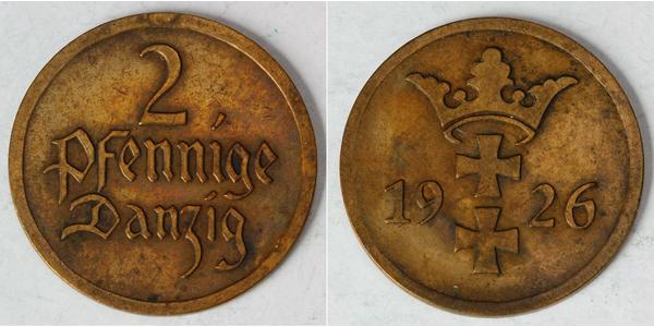 2 Pfennig 但澤自由市 (1920 - 1939) / 波兰 青铜 