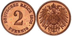 2 Pfennig 德国 青铜 