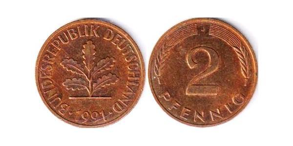 2 Pfennig 西德 (1949 - 1990) 青铜 