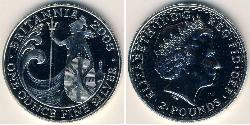 2 Pound Regno Unito (1922-) Argento Elisabetta II (1926-2022)