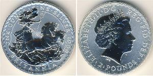2 Pound Regno Unito (1922-) Argento Elisabetta II (1926-2022)