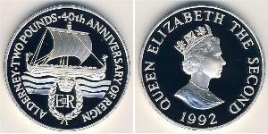 2 Pound  Argento Elisabetta II (1926-2022)