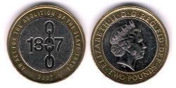 2 Pound Feriind Kiningrik (1922-) Bilame Elizabeth II (1926-2022)