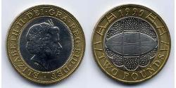 2 Pound Feriind Kiningrik (1922-) Bilame Elizabeth II (1926-2022)