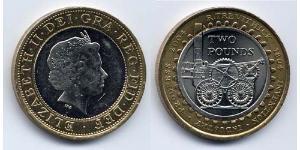 2 Pound Feriind Kiningrik (1922-) Bilame Elizabeth II (1926-2022)