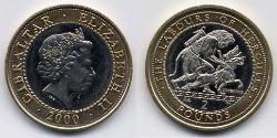 2 Pound Gibilterra Bimetal Elisabetta II (1926-2022)