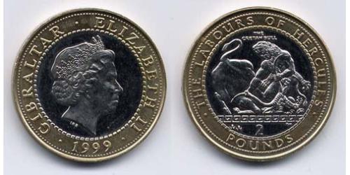 2 Pound Gibilterra Bimetal Elisabetta II (1926-2022)