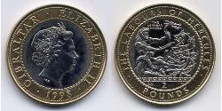 2 Pound Gibraltar Bimetal Elizabeth II (1926-2022)