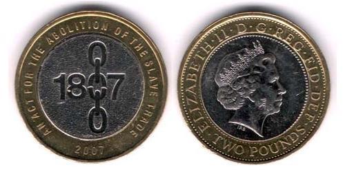2 Pound Regno Unito (1922-) Bimetal Elisabetta II (1926-2022)