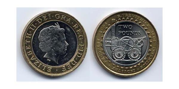 2 Pound Regno Unito (1922-) Bimetal Elisabetta II (1926-2022)
