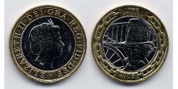 2 Pound United Kingdom (1922-) Bimetal 伊丽莎白二世 (1926-2022)