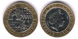 2 Pound United Kingdom (1922-) Bimetal 伊丽莎白二世 (1926-2022)