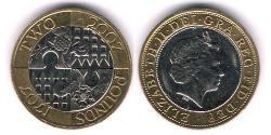 2 Pound United Kingdom (1922-) Bimetal Elizabeth II (1926-2022)